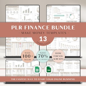 PLR Small Business Bundle Budget Spreadsheet Template Digital Products Done for You Etsy Business Resell Finance Tracker Bookkeeping Tracker bild 1