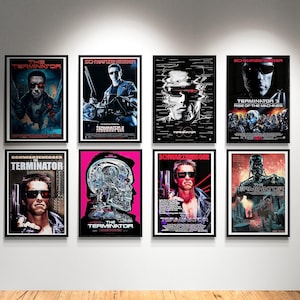 Terminator Movie Posters Pack, Poster Bundle pack of 8  High Res. 300DPI, Digital Remastered Posters, Printable Posters - Instant Download