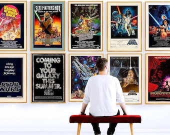 Star Wars Poster Bundle | Vintage Star Wars Prints | Sci‑Fi Wall Art | Printable Movie Posters | Digital Download | Set of 10 High‑Res.
