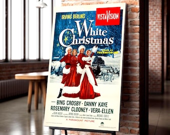 White Christmas (1954) Movie Poster: Vintage Holiday Wall Art (Digital Download)