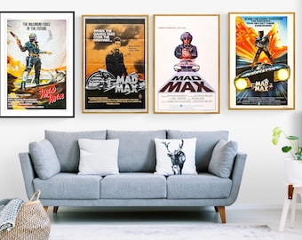 Mad Max Vintage Movie Poster Set: 80s Film Art (Digital Download)