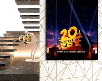 20th Century Fox Movie Poster, Retro Hollywood Film Art 300DPI (Digital Download)