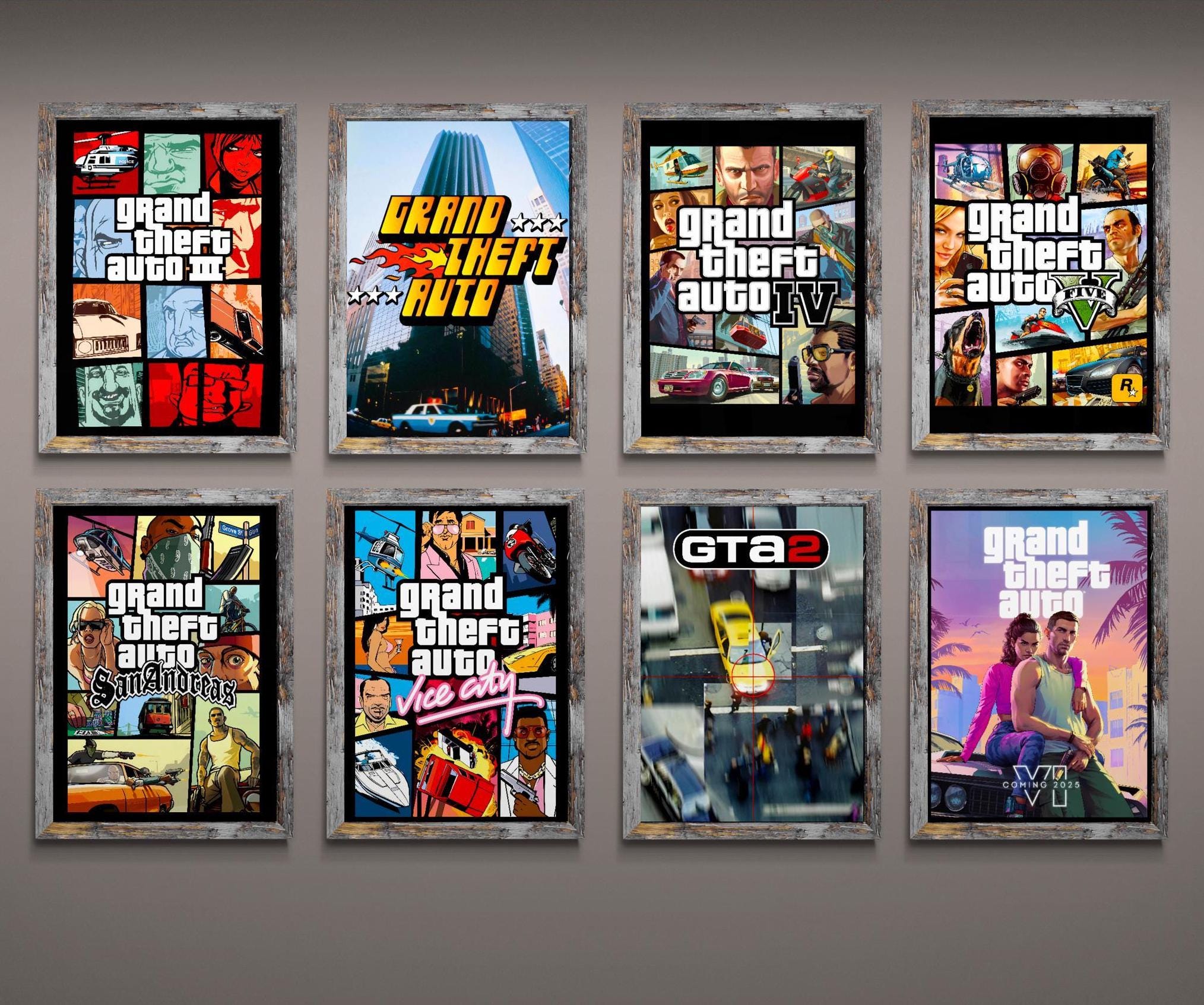 Grand theft auto poster - Etsy 日本