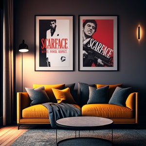 Pósters originales de Scarface, pósters de Al Pacino, pósters imprimibles en formato JPG, alta resolución 300 DPI, descarga instantánea
