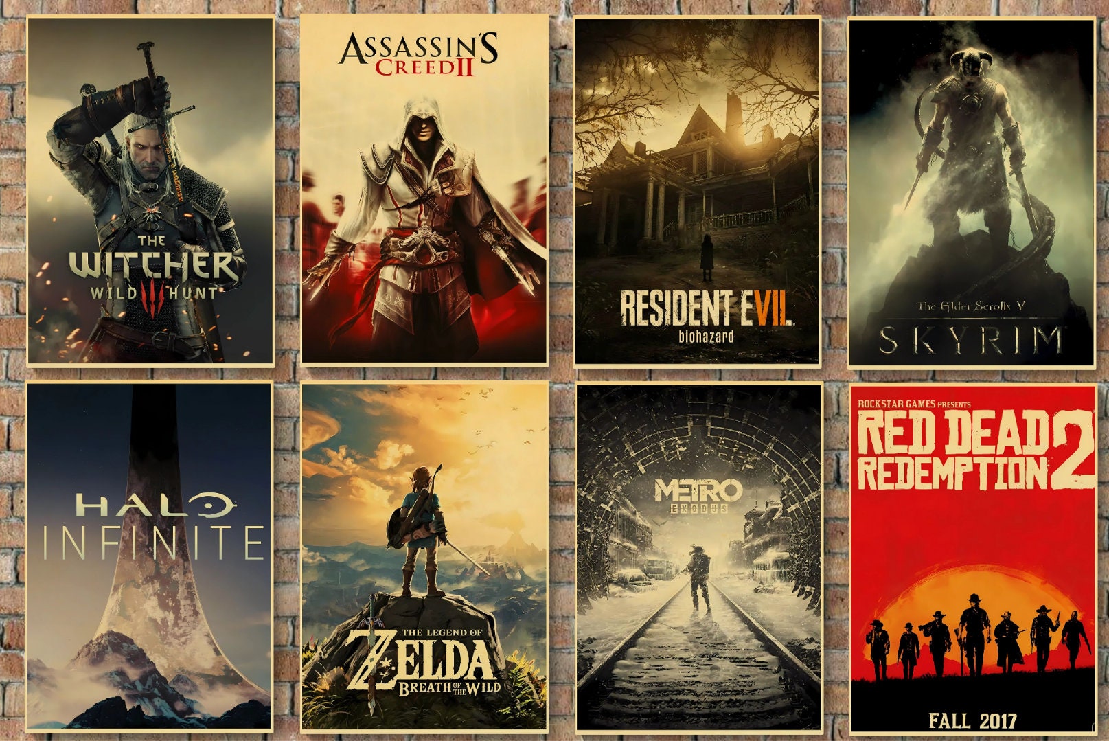 Rare Game Posters: Zelda, Witcher, Halo + More (digital Download) - Etsy