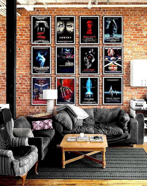 Horror Movie Poster Set of 15, Horror Film Prints (Digital Download)