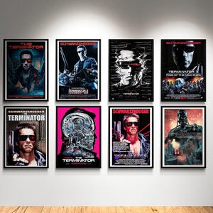 Pacchetto poster del film Terminator, pacchetto di poster da 8 poster ad alta risoluzione 300 DPI, poster rimasterizzati digitali, poster stampabili - Download immediato