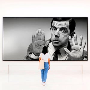 Grappige poster Mr. Bean, kunst aan de muur grappig gezicht, komische print met hoge resolutie (direct downloaden)