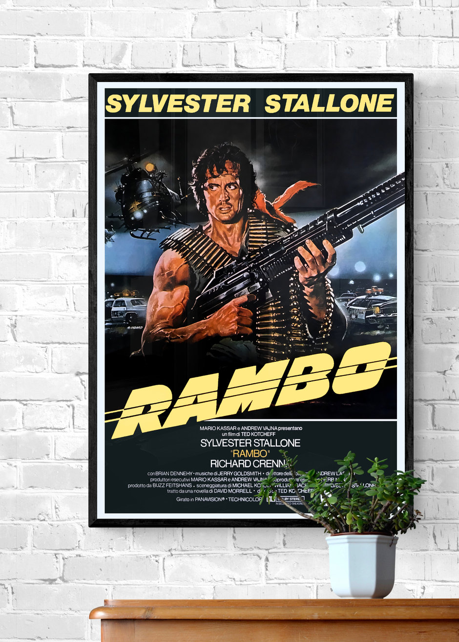 Best Vintage Rambo Movie Posters Set of 10, Hi Res. 300 DPI Posters ...