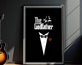 The Godfather Poster, Boss Gift for Home Office, Man Cave, Mafia Film Decor, Instant Download