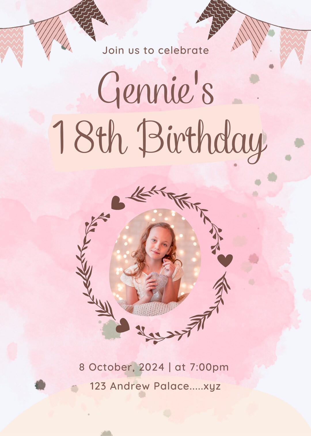 Birthday Party Invitation Digital Card Digital Birthday Etsy