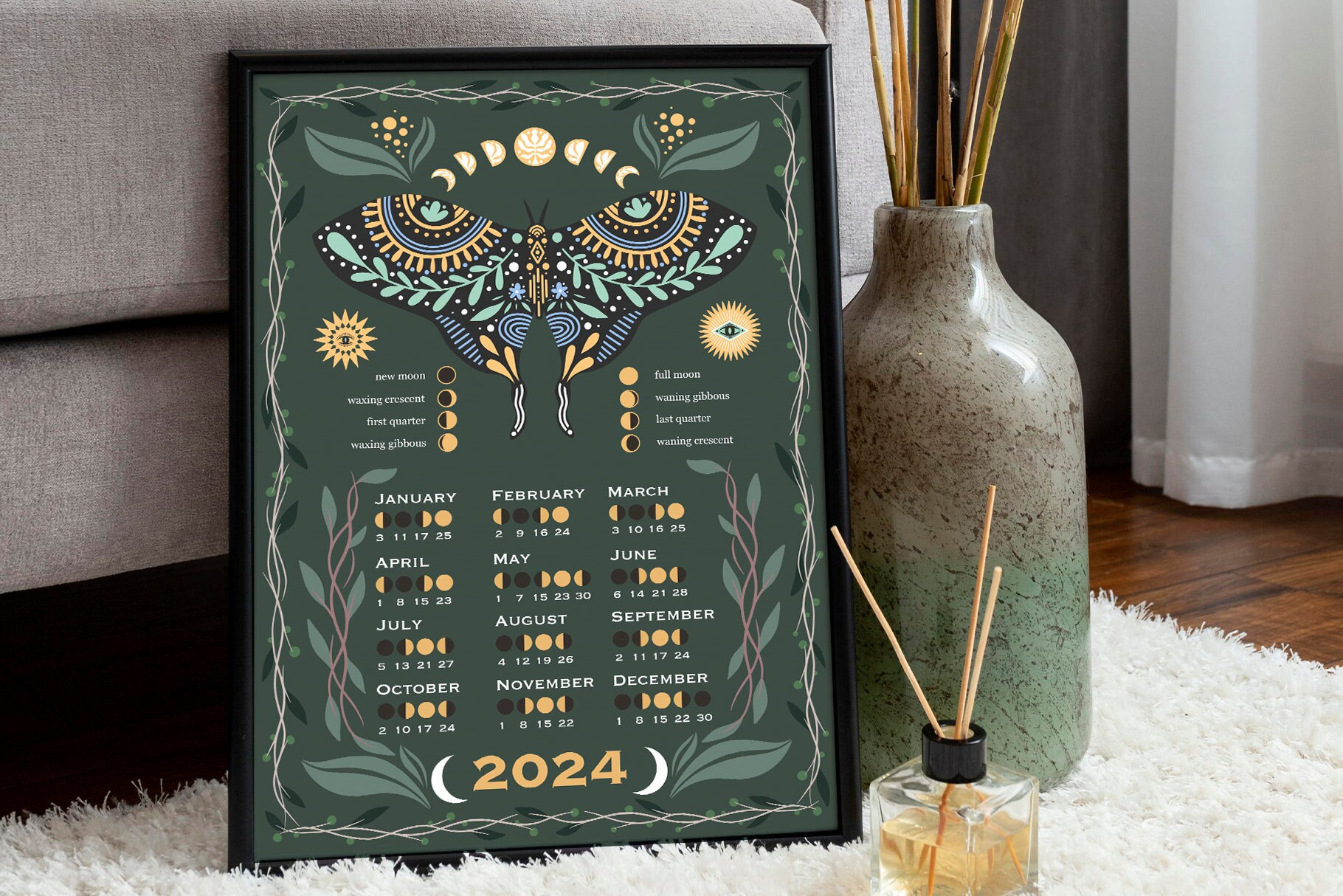 How To Create A Personalized 2025 Yearly Calendardark Forest Lunar