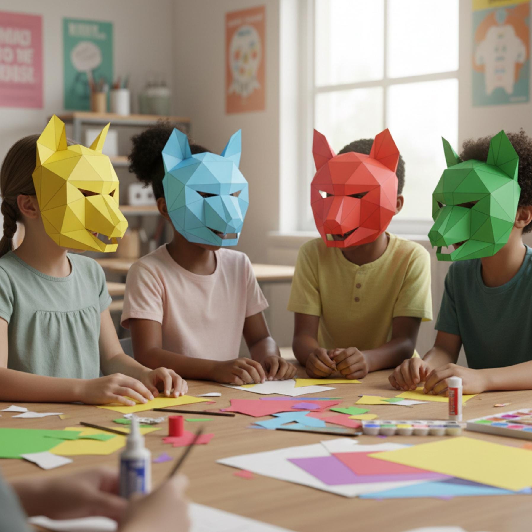DIY Fox Mask Template | Printable Papercraft (SVG & PDF) - Etsy