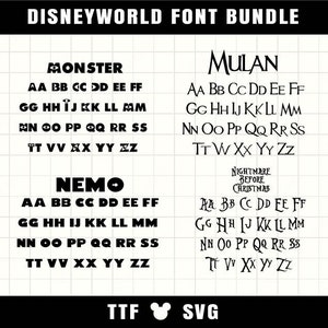 Cartoon Font Bundle 23 font SVG TTF Font For Cricut Silhouette Cutting Crafting Canva Font Download Digital File Commercial use Font Bundle image 6