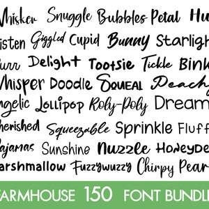 150 Procreate Fonts, Cursive Font Bundle, Script Fonts, Canva Font Bundle, Farmhouse Fonts, Calligraphy Font, Instant Download
