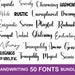 50+ Handwriting Bundle, Cursive Font Bundle, Script Fonts, Canva Font ...