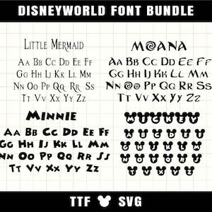 Cartoon Font Bundle 23 font SVG TTF Font For Cricut Silhouette Cutting Crafting Canva Font Download Digital File Commercial use Font Bundle image 5