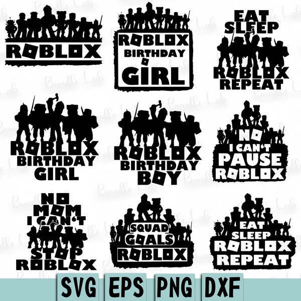 Bundle Roboblox SVG, Eat Sleep Roboblox Svg Cut Files, Roboblox Clipart, Digital Download | Instant Download | Png, Svg, Dxf