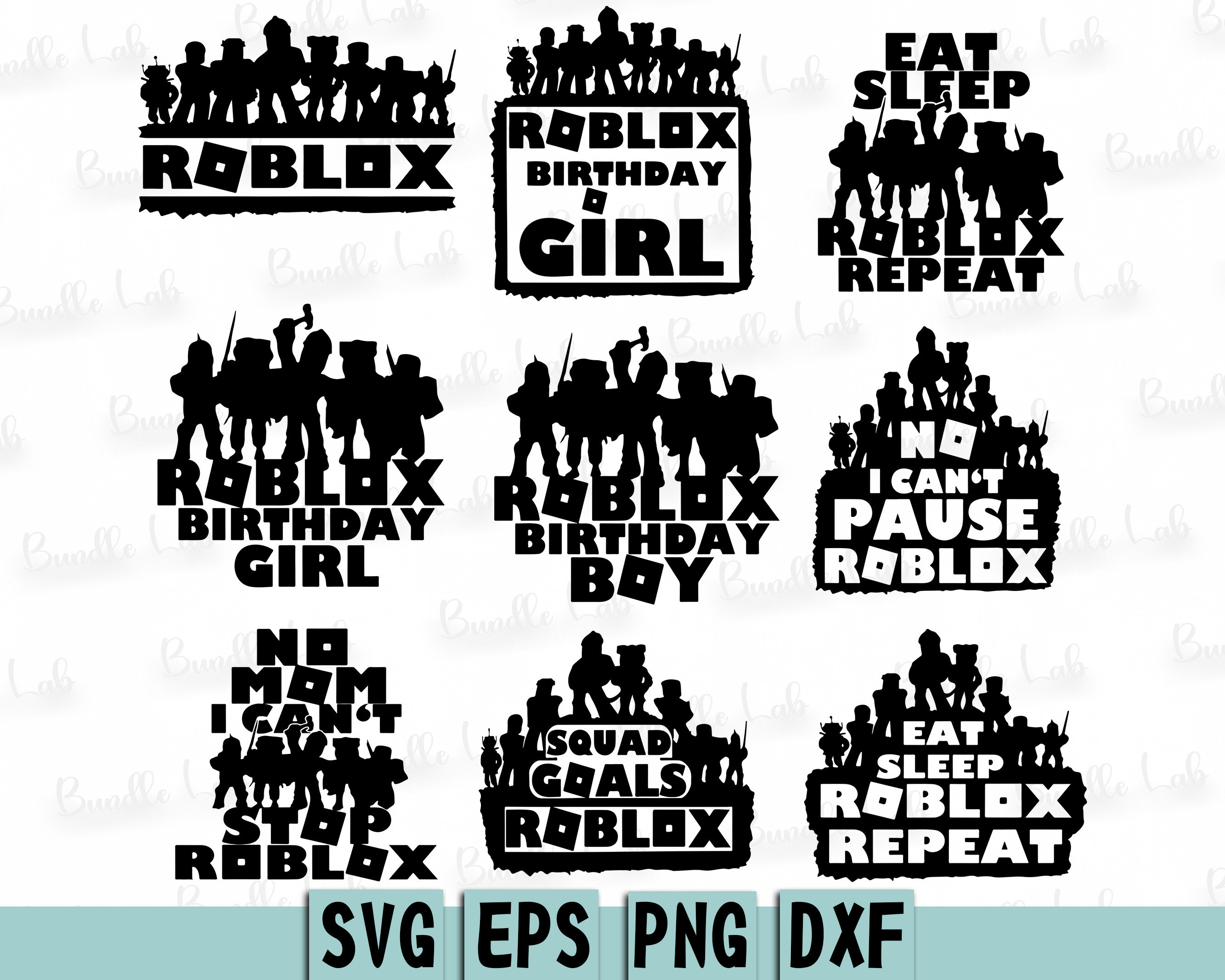 Roblox Svg Character Bundle Set Roblox Emoji Svg (Instant Download) 