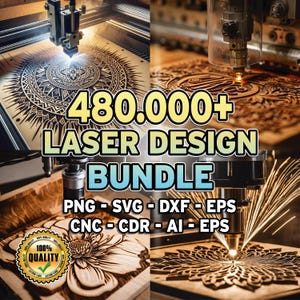 Pliki do cięcia laserowego Duży pakiet, pliki do cięcia 480k 3D 2D Projekty cięcia laserowego Pliki CNC Pliki do cięcia laserowego, Svg Cdr Dxf Png Eps, pliki laserowe grawerowane