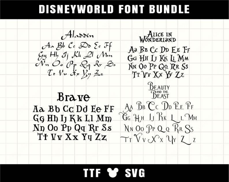 Cartoon Font Bundle 23 font SVG TTF Font For Cricut Silhouette Cutting Crafting Canva Font Download Digital File Commercial use Font Bundle image 2