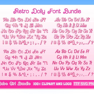 Girl 5 Font Bundle TTF, SVG, Plus más de 80 imágenes prediseñadas, descarga digital, Malibu Svg, Png, archivos de sublimación, listo para usar, mejor paquete de fuentes