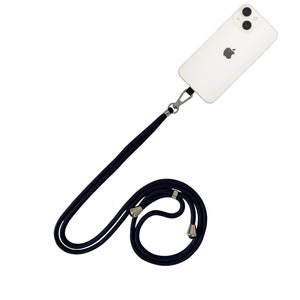 Bleu marine Cordon, lanière pour téléphone portable universel ultra résistant image 2