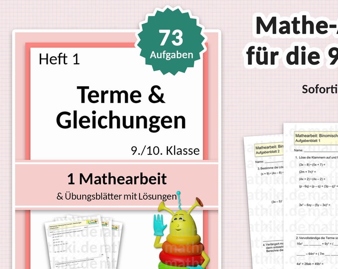 Mathe Übungsaufgaben Mathe Lernmaterial, 8 PDF Seiten Addition und