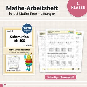 Math Worksheets for Grade 2 | Subtraction up to 100 | With instructions, tests, and solutions | 1,098 problems | Interactive PDFs