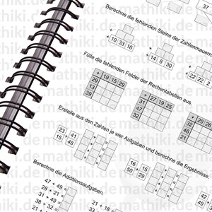 2nd Grade Math Worksheets and Interactive PDFs with Instructions and Solutions including math test Addition up to 100 1236 tasks image 3