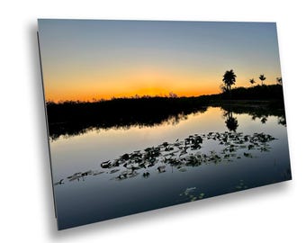 Everglades Photography Print: Golden and Blue Hour, Morning Fog Fine Art