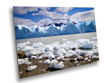 Patagonia Glacier Print: Los Glaciares National Park, Argentina Blue Skies
