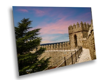 Stone and Sky Print – Medieval Walls of Ávila Spain | Historic City Wall Art
