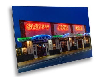 Sloppy Joes Print - Key West Blue Hour Duval Street Fine Art