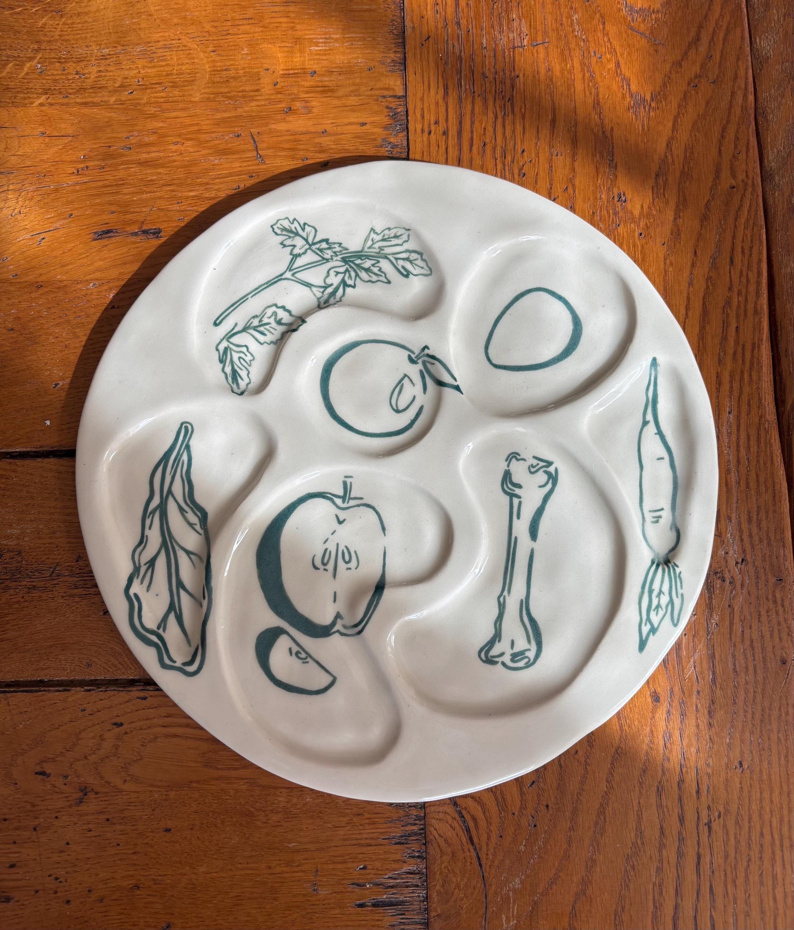 ペサハ セーデルプレート ユダヤ アンティーク Passover seder plate - Etsy 日本