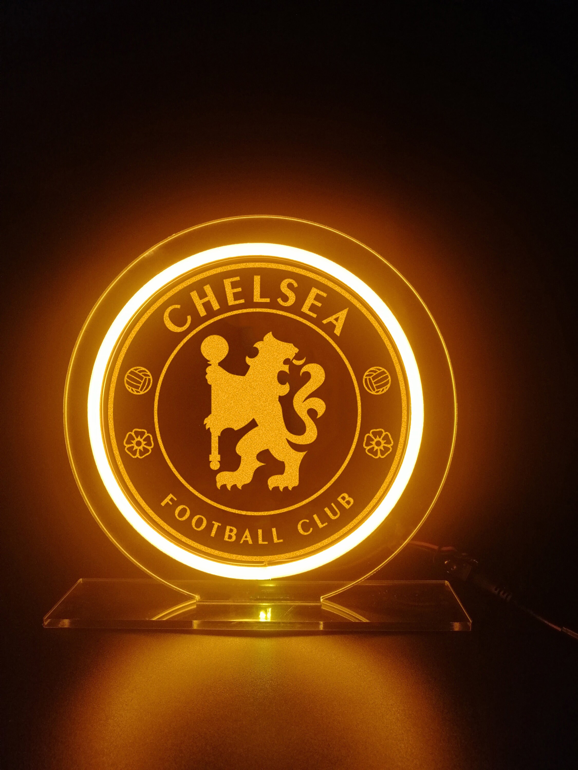 Chelsea Logo Football Team Neon Sign Desk Lamps Neon Sign Etsy