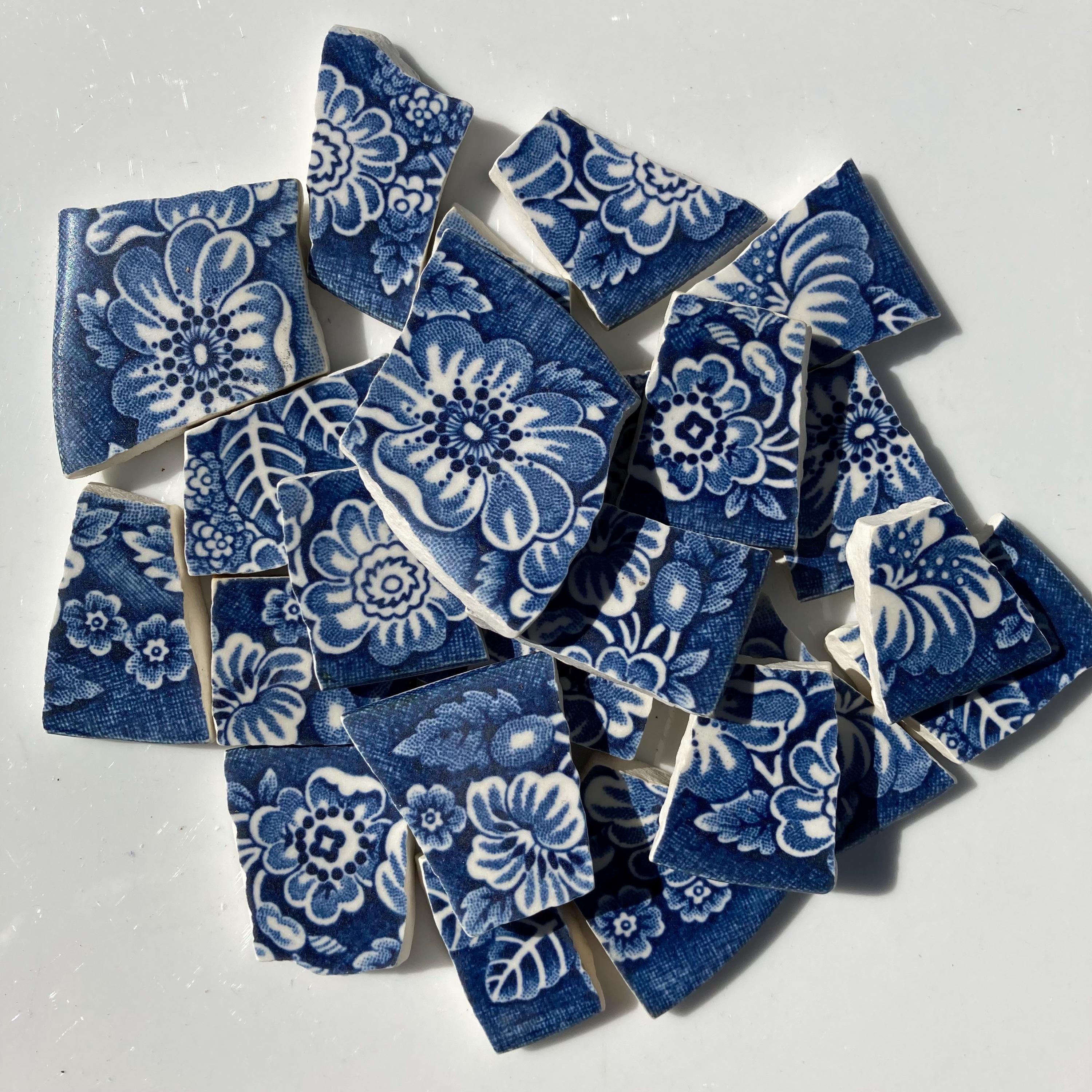 Blue-on-Blue Tumbled China (Edges Only)