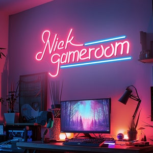 Gift For Gamer GAMING COMPUTER DESK Decoration LED Accent Lighting Bars kit