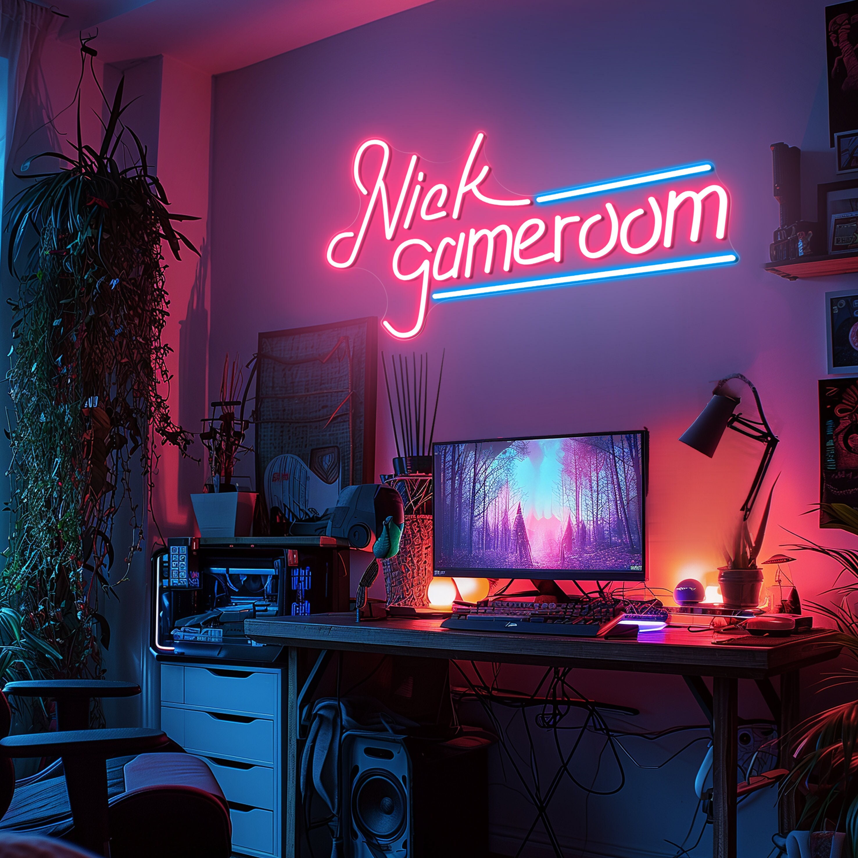 GloBoards Gaming Decor / Room Decor / Wall Art / Dorm Decor / LEDs