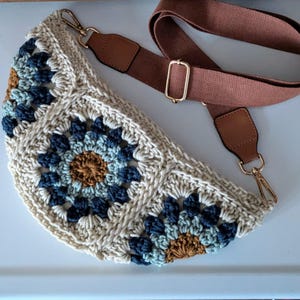 Crochet Granny Square crossbody / sling/ fanny/ belt boho bag