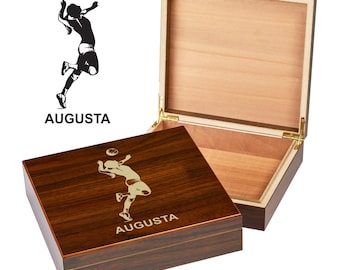 Volleyball Keepsake Box | Custom Engraved Volleyball Box | Volleyball Gifts | Beach Volleyball | Personalized Volleyball | Senior Volleyball