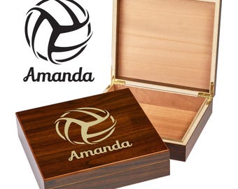 Volleyball Keepsake Box | Custom Engraved Volleyball Box | Volleyball Gifts | Beach Volleyball | Personalized Volleyball | Senior Volleyball