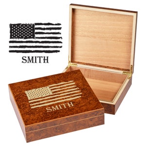 American Flag Keepsake Box | Custom American Flag | USA Flag | United States of America Gift | Patriotic Gifts | Memento Box | Stash Box