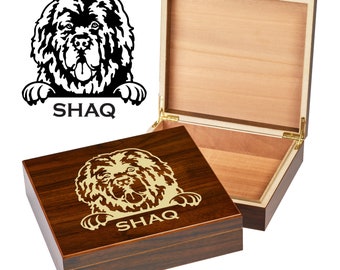 Custom Newfoundland Box | Engraved Dog Memory Box | Personalized Dog Keepsake | Pet Memorial | Etched Pet Urn | Personalized Pet Gifts