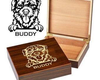 Custom Jack Russell Box | Engraved Dog Memory Box | Personalized Dog Keepsake | Pet Memorial | Etched Pet Urn | Personalized Pet Gifts