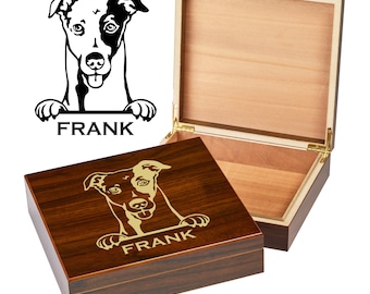 Custom Greyhound Dog Box | Engraved Dog Memory Box | Personalized Dog Keepsake | Pet Memorial | Etched Pet Urn | Personalized Pet Gifts
