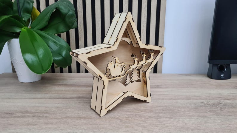 Christmas Star Light Box, Laser Cut Files (digital File Only) - Etsy