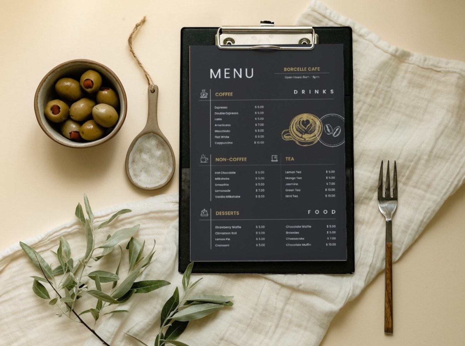 Coffee Menu Template, Coffee Bar Sign, Coffee Sign, Restaurant Menu