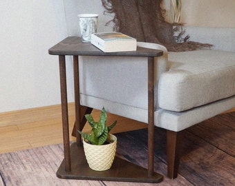 Couch table, side table, round coffee table, modern coffee table, small coffee table, bedside table, c table, wood coffee table, sofa table