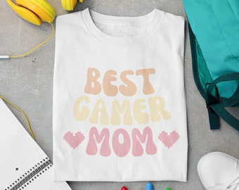 Beste gamer-moedershirt, gamingfamilie unisex jersey T-shirt met korte mouwen